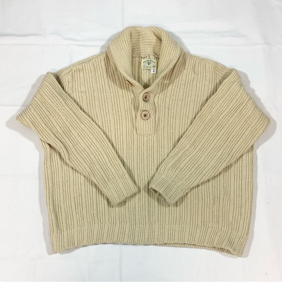 Vtg Wild Ram Woolens Mens 46-48 OVERSIZED XL 100% Virgin Wool Chunky Cardigan